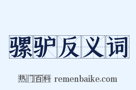 骡驴反义词是什么意思的图片
